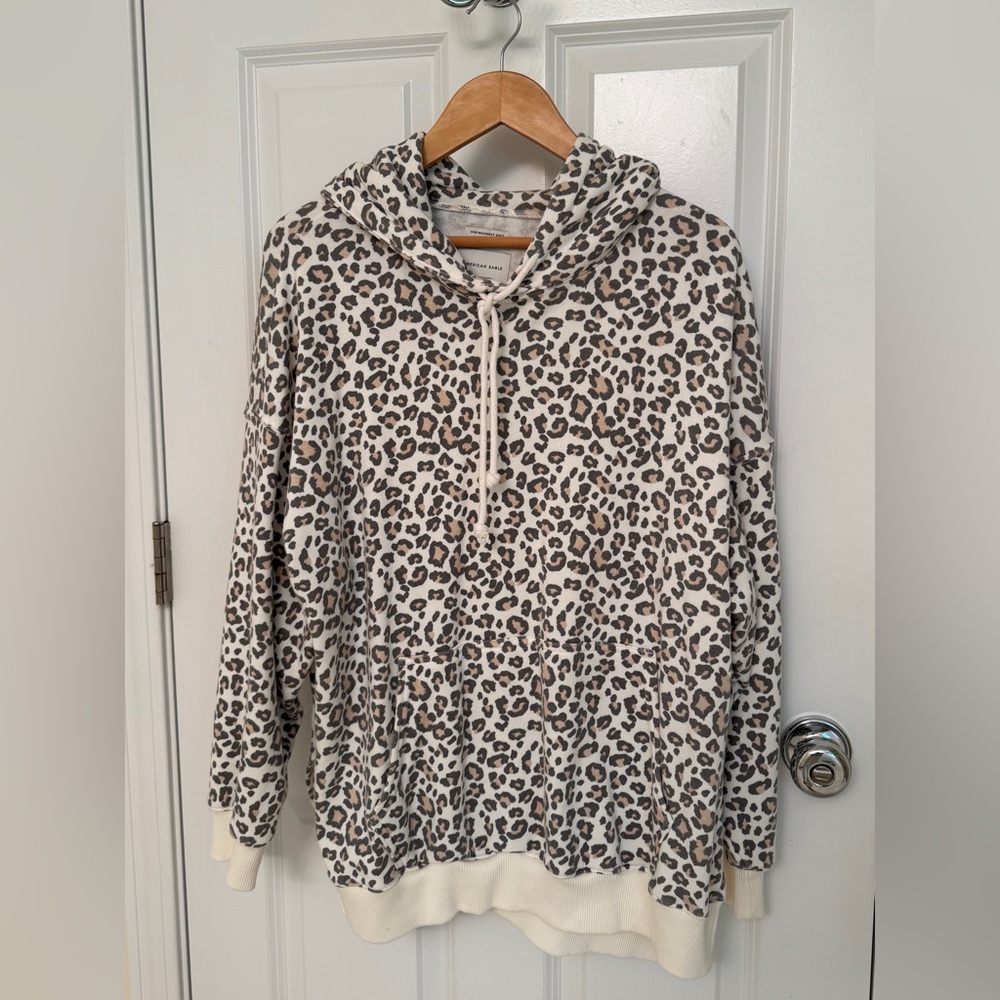 American Eagle Leopard Print Hoodie